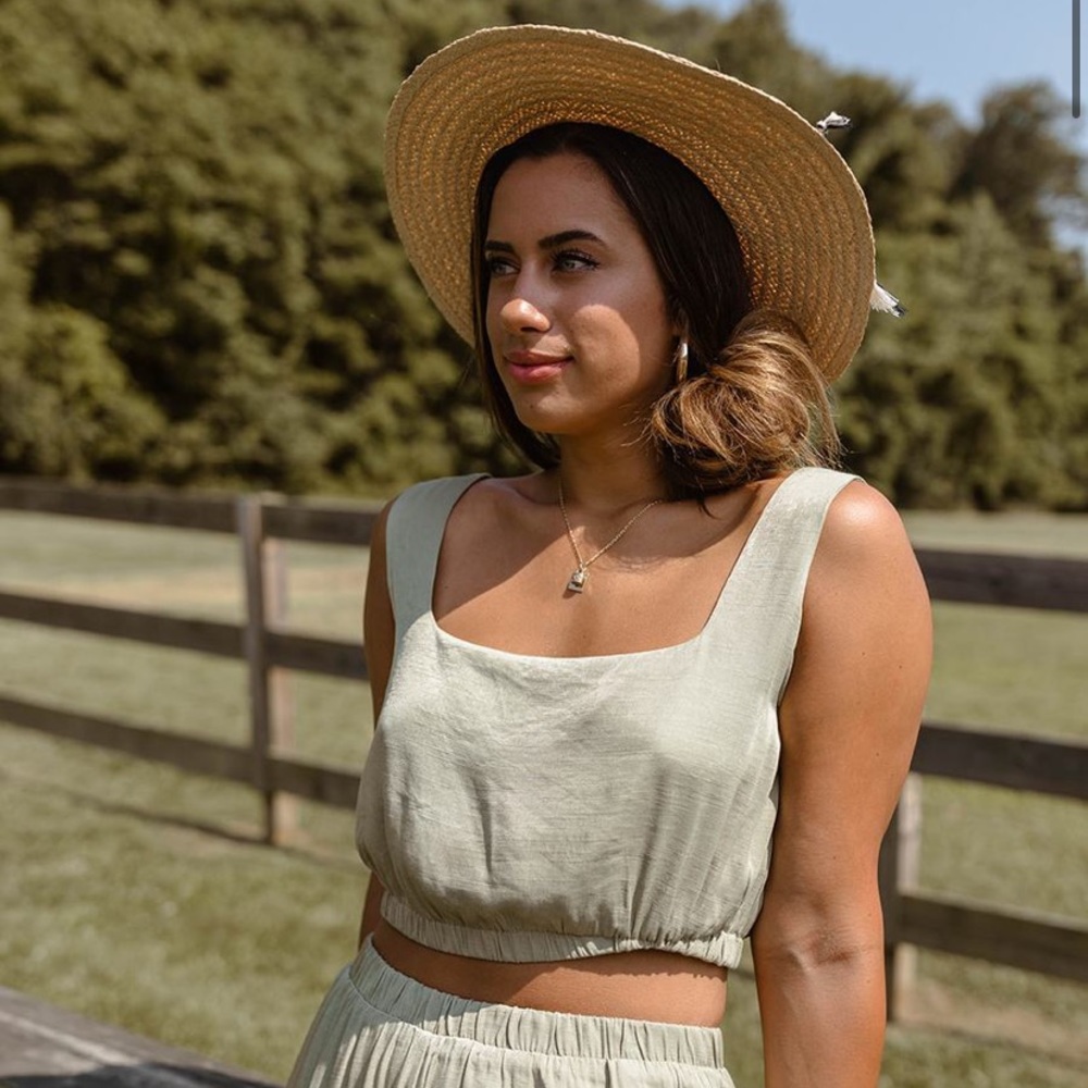 Kittenish Luca sage top